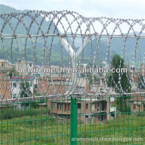 pvc coated razor barbed wire fencing